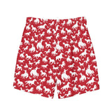 Baha Ranch Yeehaw Red Rodeo Cowboy Men's Swim Trunks - Baha Ranch Western Wear - Flyclothing LLC