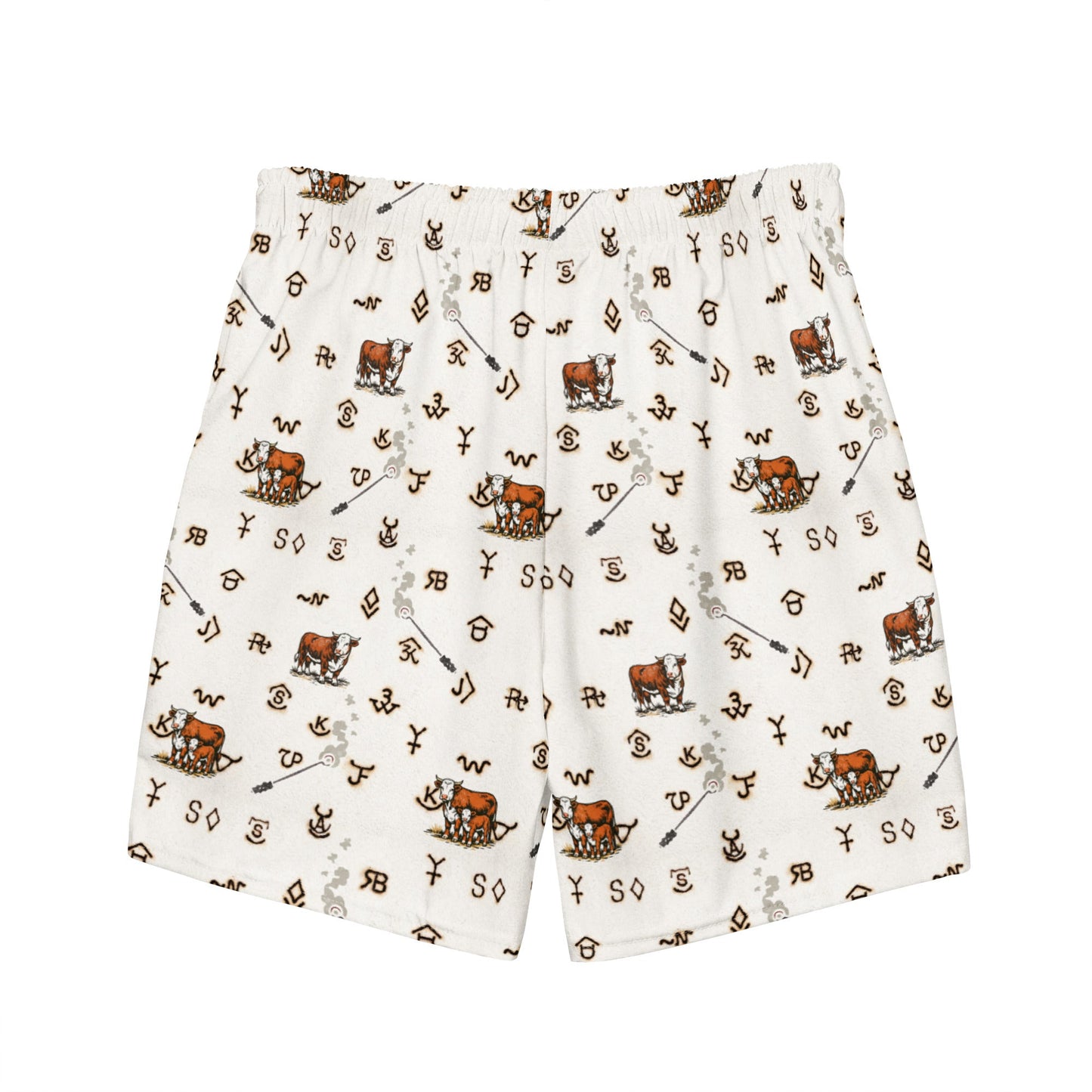 Baha Ranch YEEHAW Hereford Brands Swim Trunks