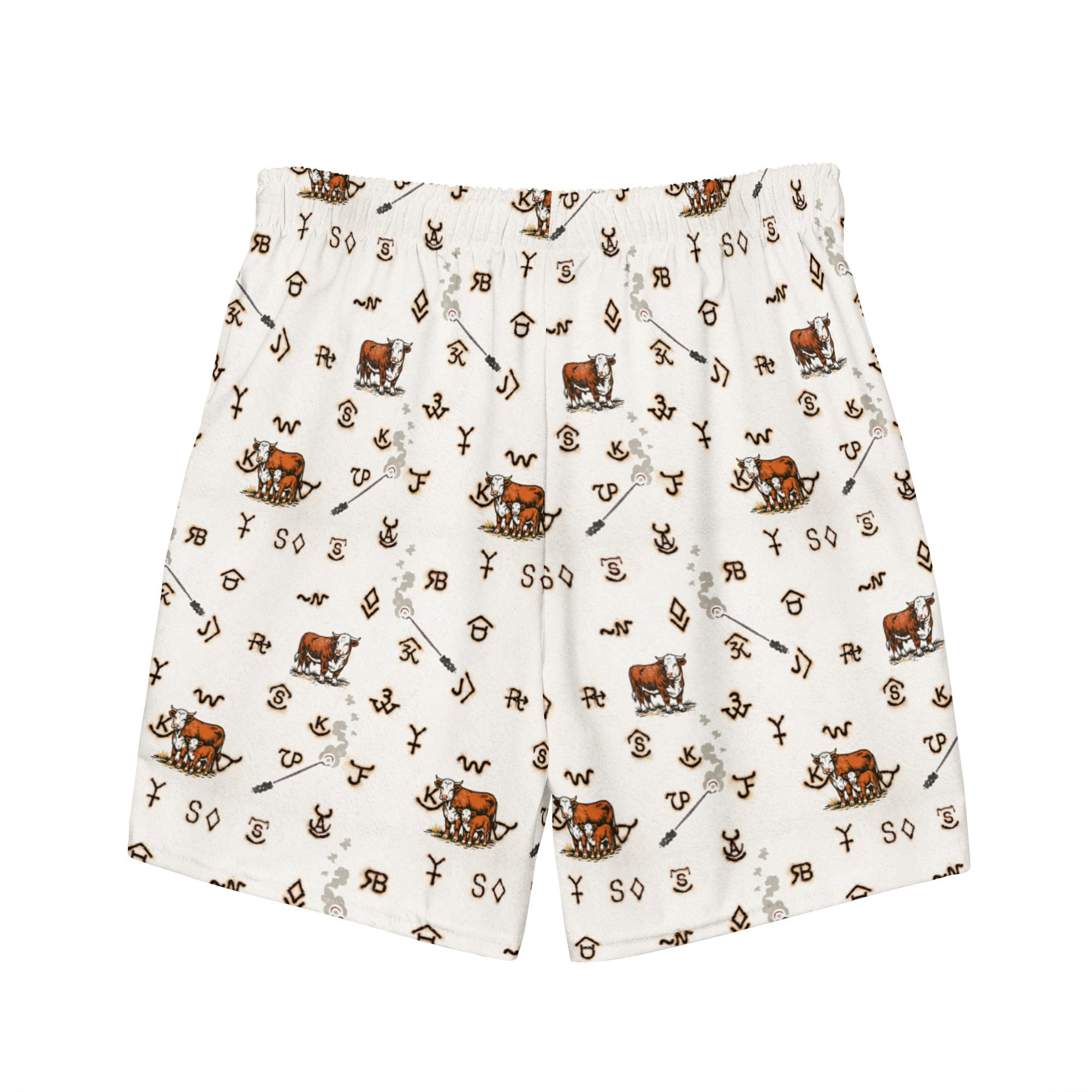Baha Ranch YEEHAW Hereford Brands Swim Trunks