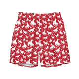 Baha Ranch Yeehaw Red Rodeo Cowboy Men's Swim Trunks - Baha Ranch Western Wear - Flyclothing LLC