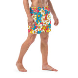 Baha Ranch Yeehaw Flower Child Retro Men's Swim Trunks - Baha Ranch Western Wear - Flyclothing LLC