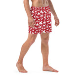 Baha Ranch Yeehaw Red Rodeo Cowboy Men's Swim Trunks - Baha Ranch Western Wear - Flyclothing LLC