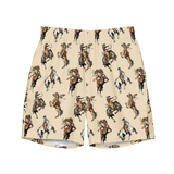 Baha Ranch Yeehaw Vintage Cowgirl Men's Swim Trunks