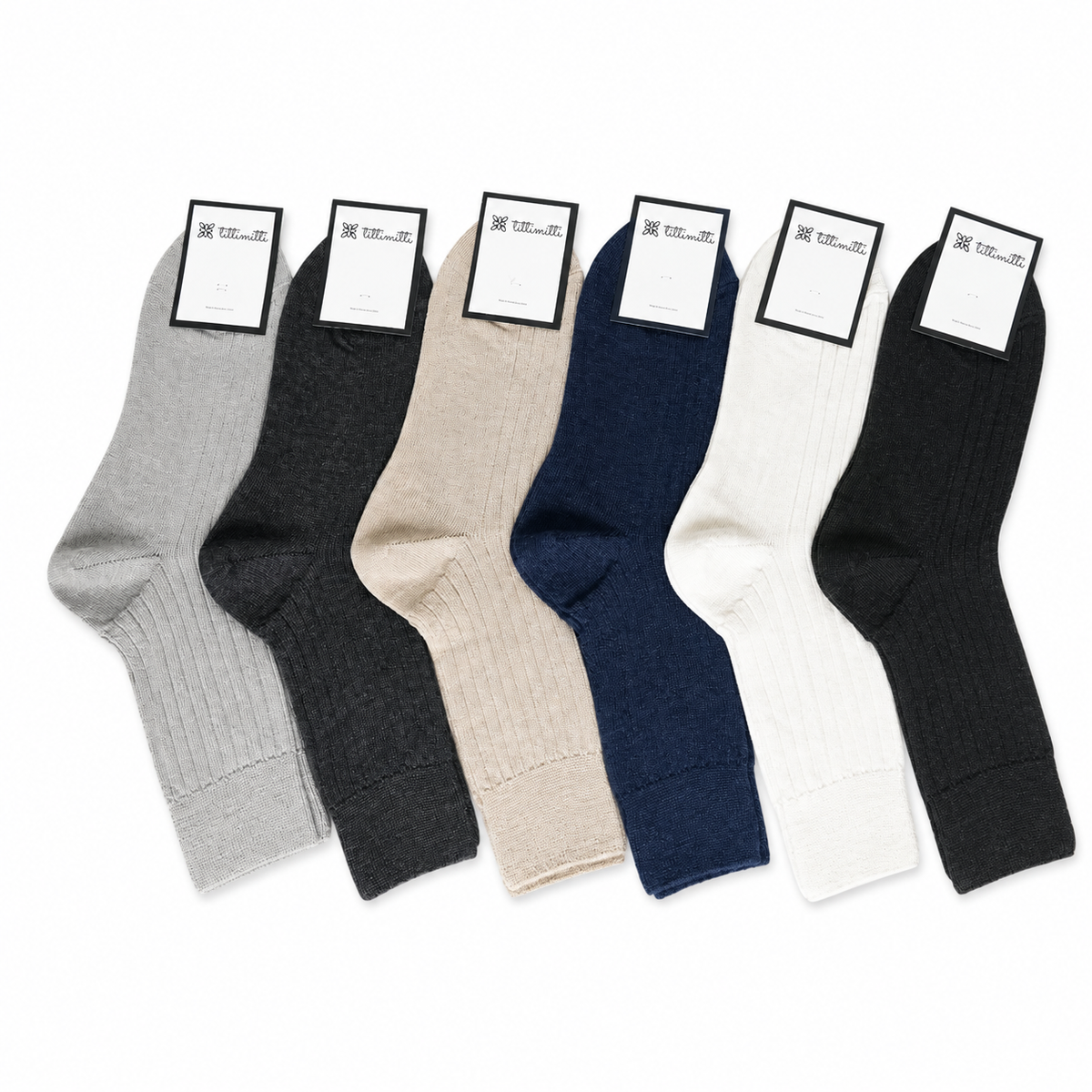 tittimitti® Men’s 75% Extra-Fine Merino Wool & 25% Silk Socks 1 Pair – Made in Italy - tittimitti - Flyclothing LLC