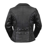 Allure Women's Motorcycle Leather Jacket - First Manufacturing Company - Flyclothing LLC