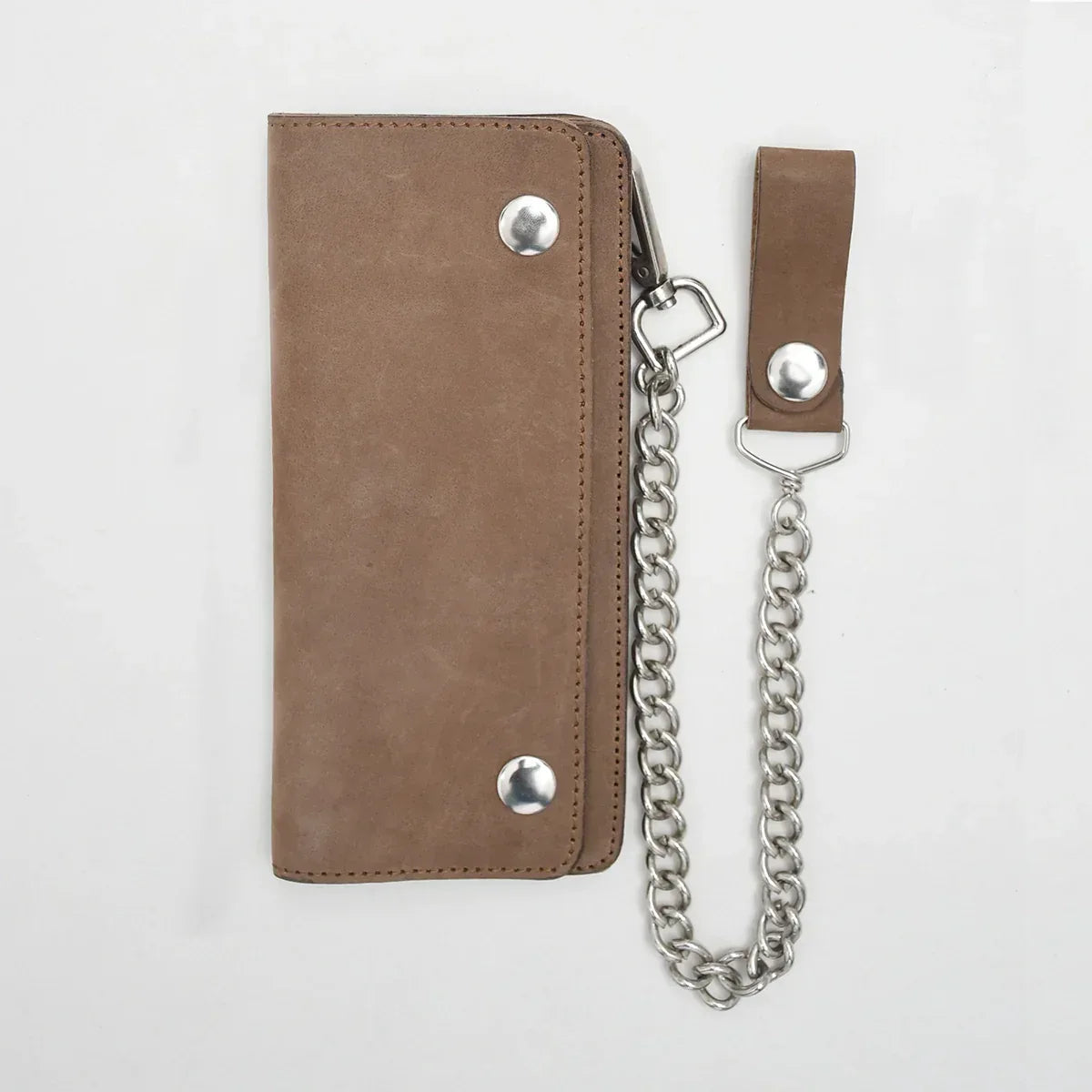 LARGE TRUCKER - Vegetable Tanned Leather Wallet - First Manufacturing Company - Flyclothing LLC