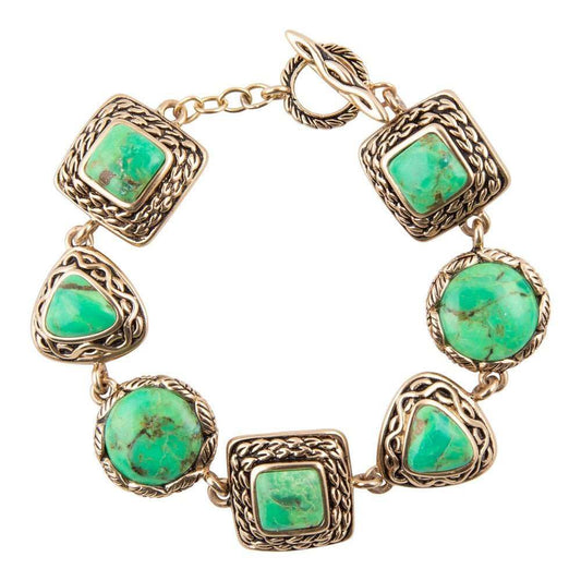 Aloha Lime Turquoise and Bronze Toggle Bracelet - Barse Jewelry - Flyclothing LLC