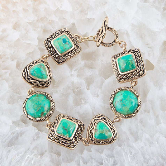 Aloha Lime Turquoise and Bronze Toggle Bracelet - Barse Jewelry - Flyclothing LLC