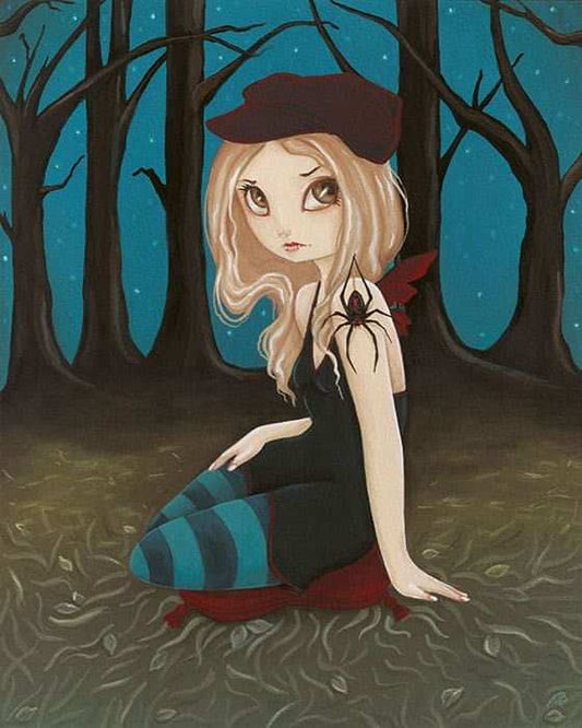 Black Market Art Company Along Came a Spider Girl Print - Black Market Art Company - Flyclothing LLC