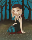 Black Market Art Company Along Came a Spider Girl Print