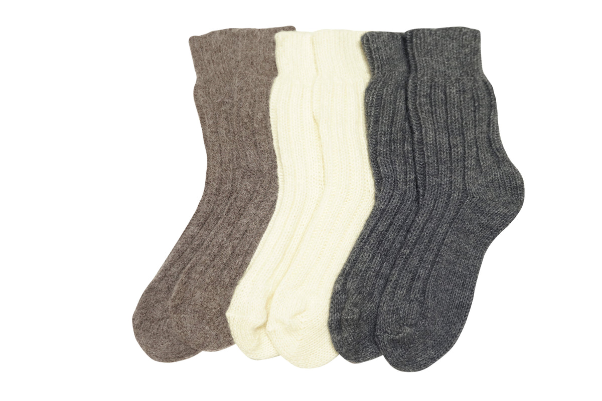 tittimitti® Women’s Alpaca & Wool Blend Socks 1 Pair – Warm Breathable Winter Socks Made in Italy