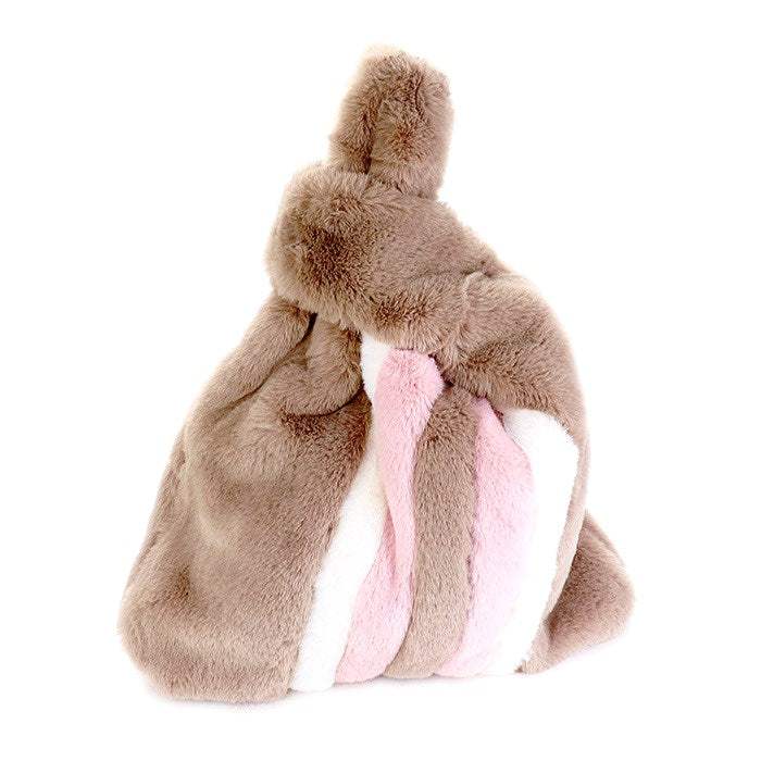 Amalia Colorblock Fluffy Faux Fur Slouchy Tote Bag Handbag - Madeline Love - Flyclothing LLC