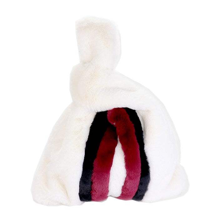 Amalia Colorblock Fluffy Faux Fur Slouchy Tote Bag Handbag - Madeline Love - Flyclothing LLC
