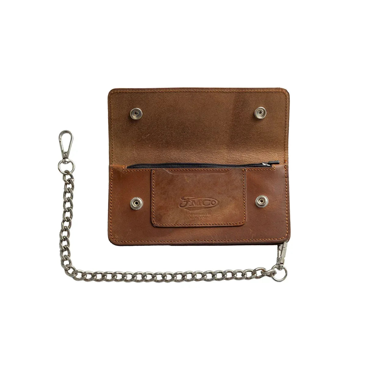 LARGE TRUCKER - Vegetable Tanned Leather Wallet - First Manufacturing Company - Flyclothing LLC