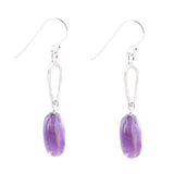 Amethyst and Sterling Silver Drop Earrings - Barse Jewelry