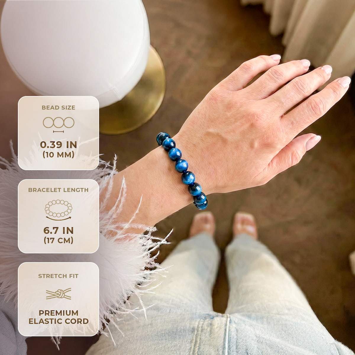 Hawk’s Focus – Royal Blue Tiger’s Eye Bracelet - Conscious Items - Flyclothing LLC