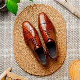 21-532-CGM ANDREA Crocodile Lace Up, Cognac - Zelli Italia - Flyclothing LLC
