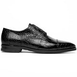 21-532-BKM ANDREA Crocodile Lace Up, Black - Zelli Italia - Flyclothing LLC