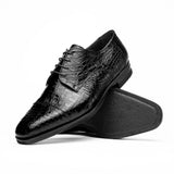 21-532-BKM ANDREA Crocodile Lace Up, Black - Zelli Italia - Flyclothing LLC