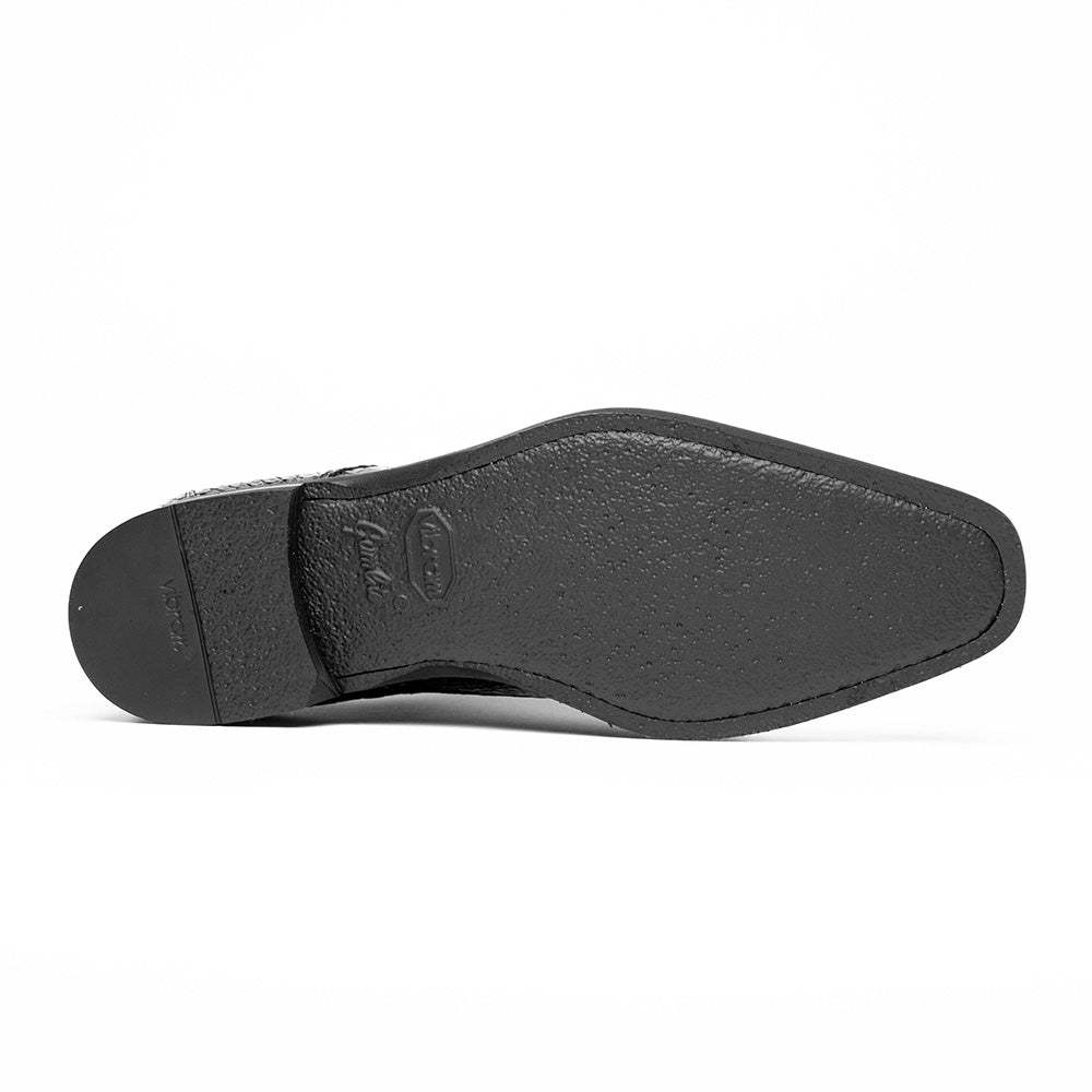 21-532-BKM ANDREA Crocodile Lace Up, Black - Zelli Italia - Flyclothing LLC