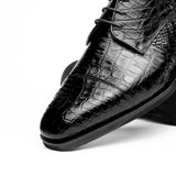 21-532-BKM ANDREA Crocodile Lace Up, Black - Zelli Italia - Flyclothing LLC