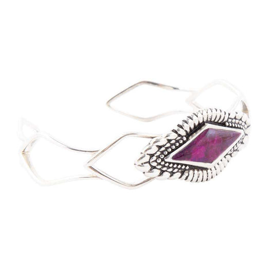 Anemone Purple Turquoise and Sterling Silver Cuff Bracelet - Barse Jewelry - Flyclothing LLC