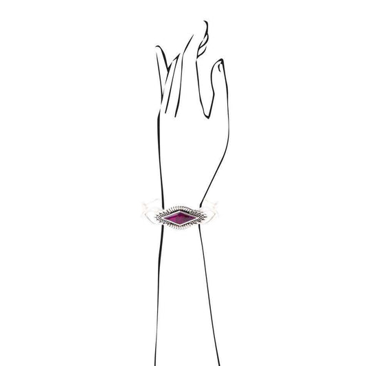 Anemone Purple Turquoise and Sterling Silver Cuff Bracelet - Barse Jewelry - Flyclothing LLC