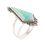 Anemone Blue Turquoise and Sterling Silver Statement Ring - Barse Jewelry