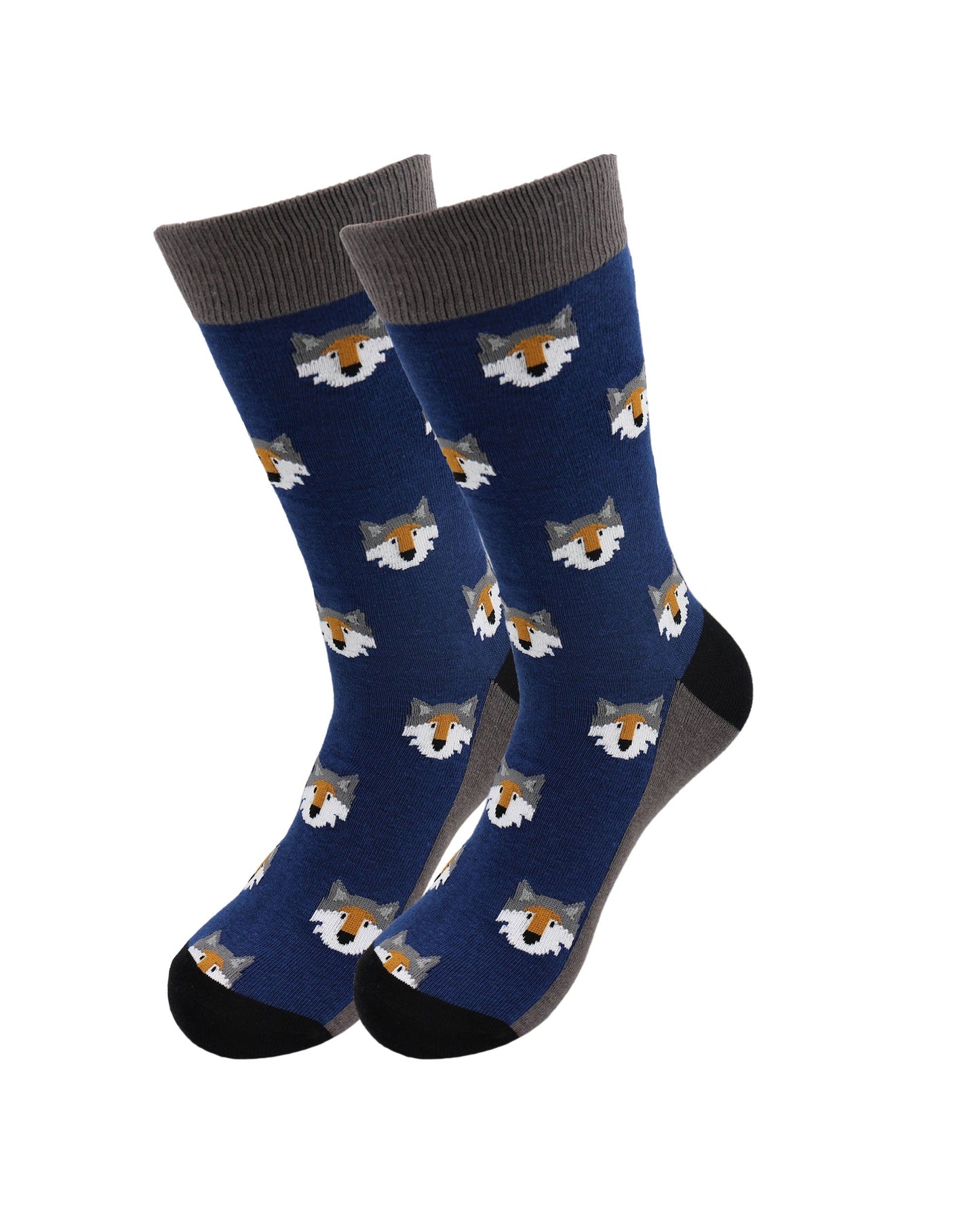 Wolf Head Socks - Comfy Cotton for Men & Women