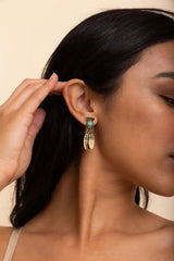Antique Bronze Turquoise Stone Earrings💎