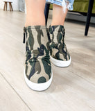 Ari Sneaker Wedge in Camo - Naughty Monkey