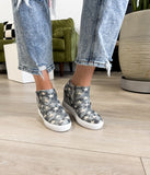 Ari Sneaker Wedge in Denim - Naughty Monkey