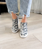 Ari Sneaker Wedge in Denim - Naughty Monkey