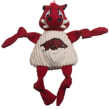 NCAA University of Arkansas, Tusk the Razorback Knottie® Plush Dog Toy - HuggleHounds - Flyclothing LLC
