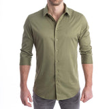 goTIELESS Ultimate Dress Shirt (Army Green) - Million Dollar Collar - Flyclothing LLC