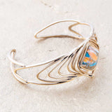 Arrows Blue Turquoise and Orange Spiny Oyster Matrix Golden Cuff Bracelet - Barse Jewelry - Flyclothing LLC