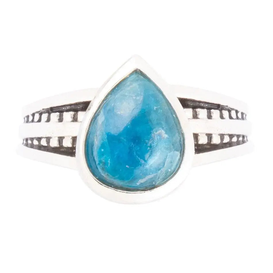 Astro Teardrop Blue Apatite and Sterling Silver Ring - Barse Jewelry - Flyclothing LLC
