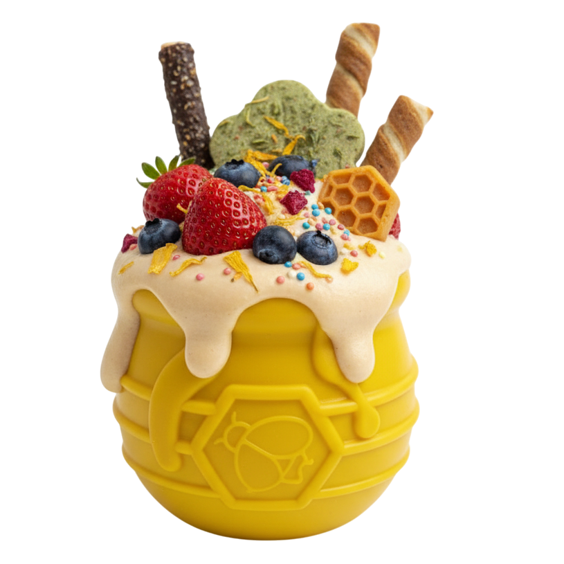 Honey Pot Dog eCup Treat Dispenser | Durable PUP-X Rubber Enrichment Toy | USA Made - SodaPup/True Dogs, LLC - Flyclothing LLC