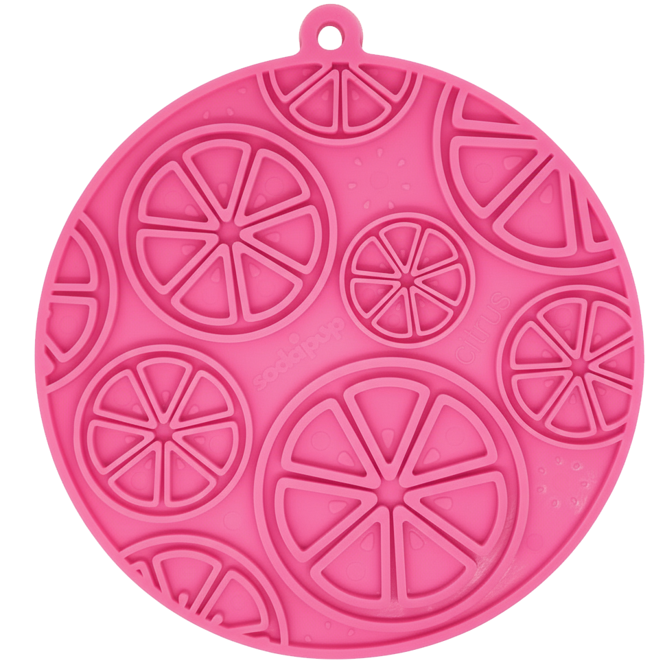 Citrus Design eMat - Enrichment Lick Mat For Dogs and Cats - with Suction Cups | USA Made - SodaPup/True Dogs, LLC - Flyclothing LLC
