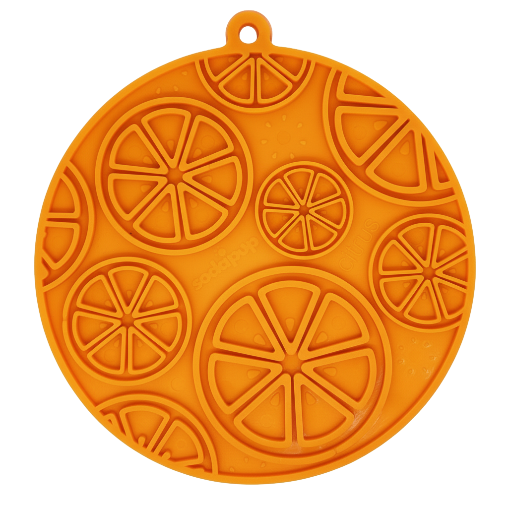 Citrus Design eMat - Enrichment Lick Mat For Dogs and Cats - with Suction Cups | USA Made - SodaPup/True Dogs, LLC - Flyclothing LLC