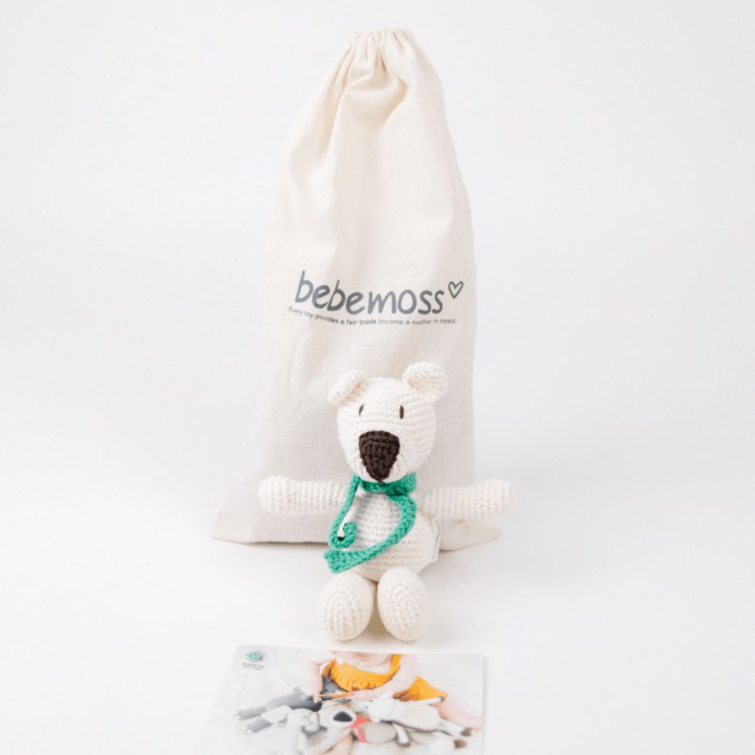 Atty the bear - cream mini - bebemoss.com - Flyclothing LLC