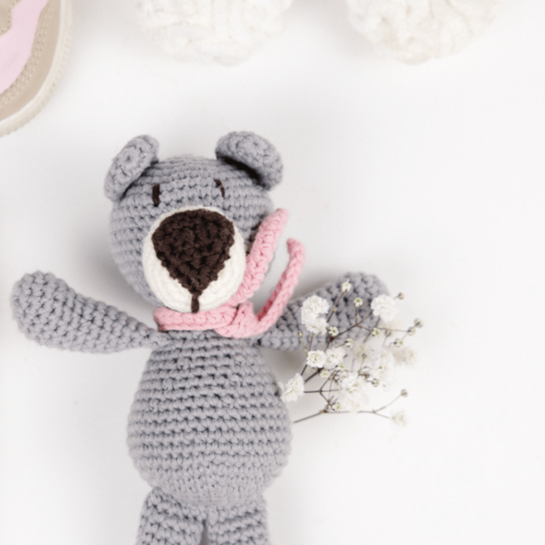 Atty the bear - grey mini - bebemoss.com - Flyclothing LLC