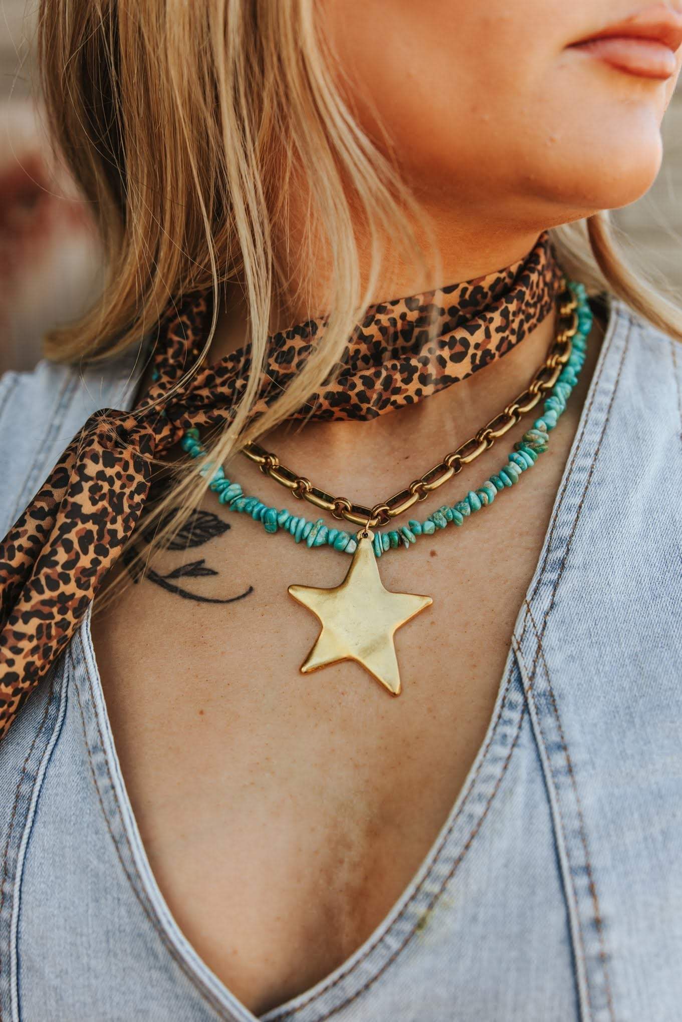 Authentic Turquoise Chips Beaded Necklace - Wild Junkie - Flyclothing LLC
