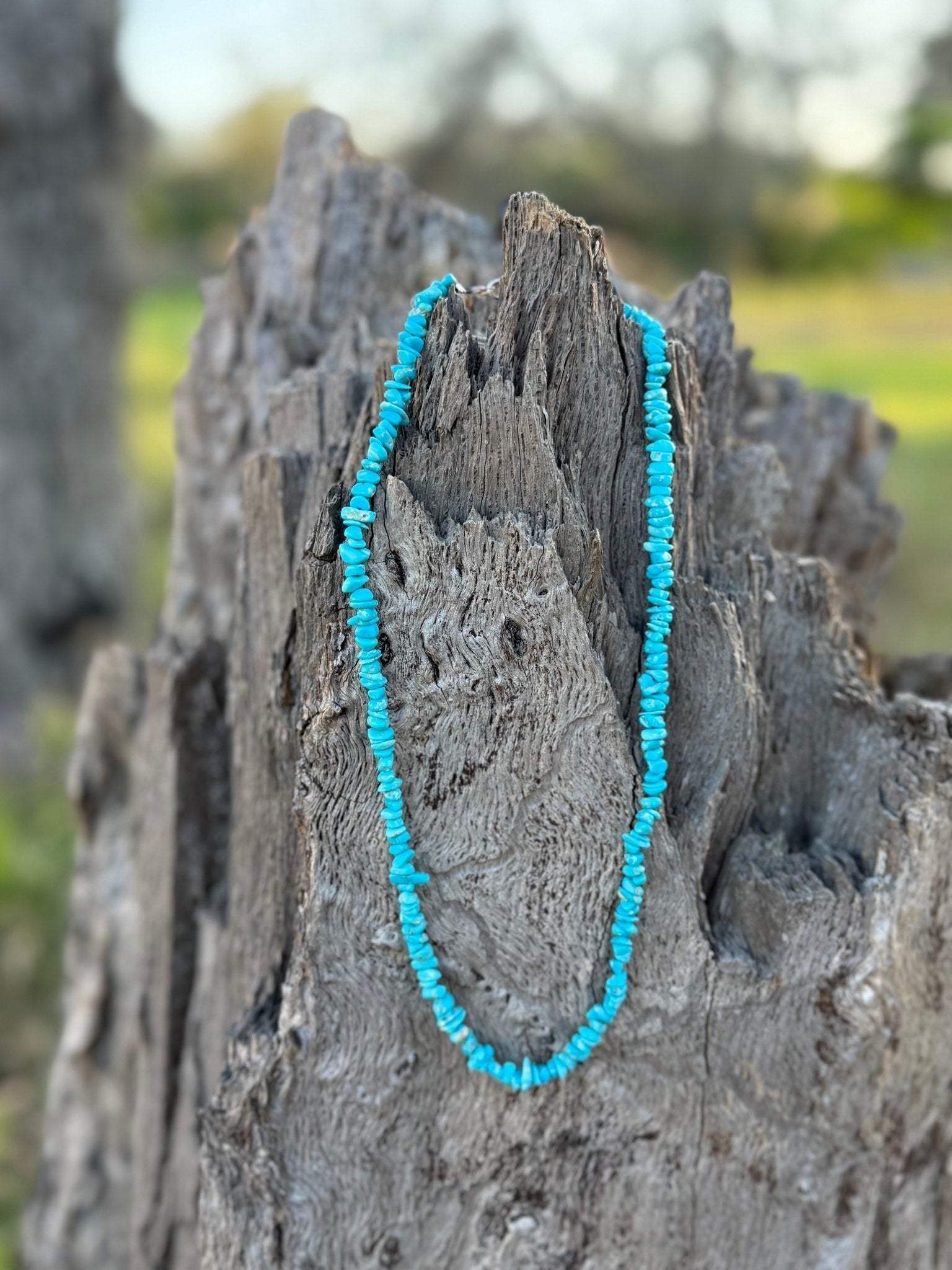 Authentic Turquoise Chips Beaded Necklace - Wild Junkie - Flyclothing LLC