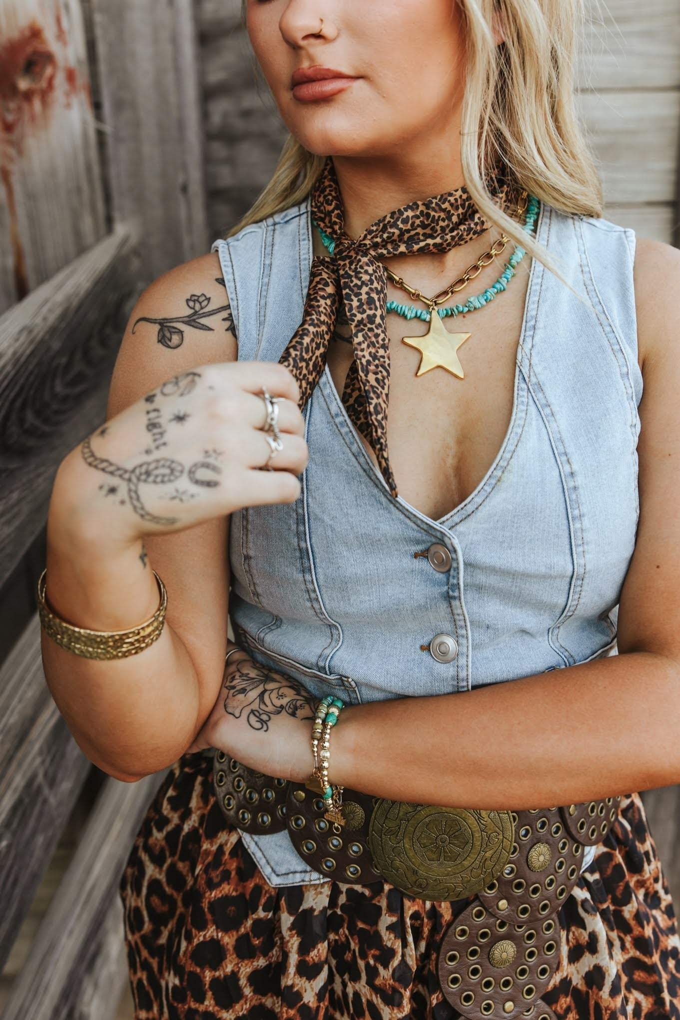 Authentic Turquoise Chips Beaded Necklace - Wild Junkie - Flyclothing LLC