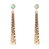 Aztec Turquoise Linear Drop Earrings - Barse Jewelry - Flyclothing LLC