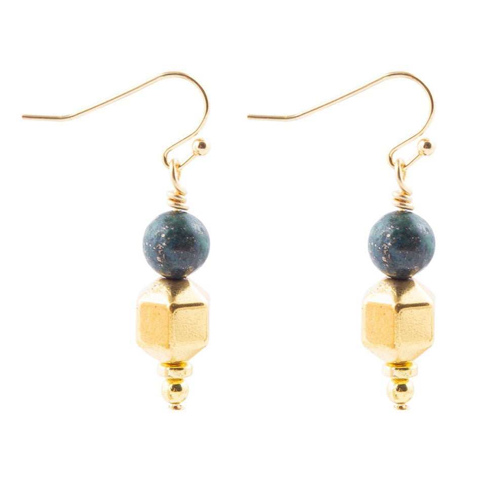 Azurite Drop Earrings - Barse Jewelry - Flyclothing LLC