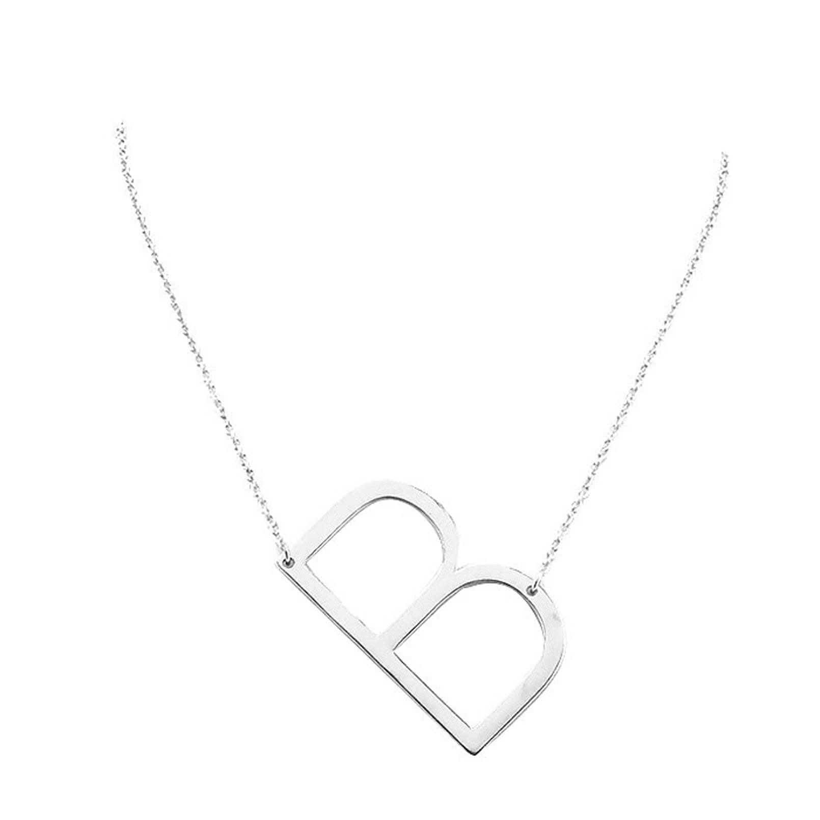 B Monogram Metal Pendant Necklace - Madeline Love - Flyclothing LLC
