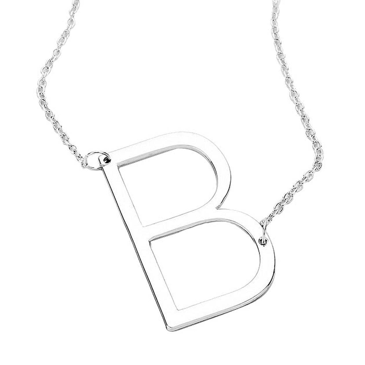 B Monogram Metal Pendant Necklace - Madeline Love - Flyclothing LLC