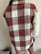 Fuzzy Button Up Long Sleeve Jacket - Trendsi - Flyclothing LLC